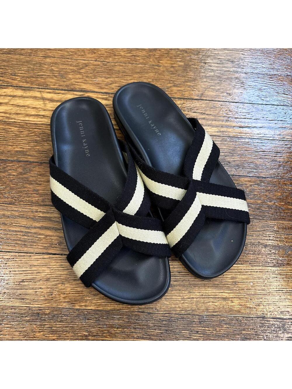 Jenni Kayne Women's Black and Navy Sandal